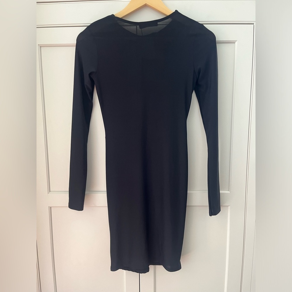 MISSGUIDED Bodycon Cutout Midi Dress size 2 black NWT